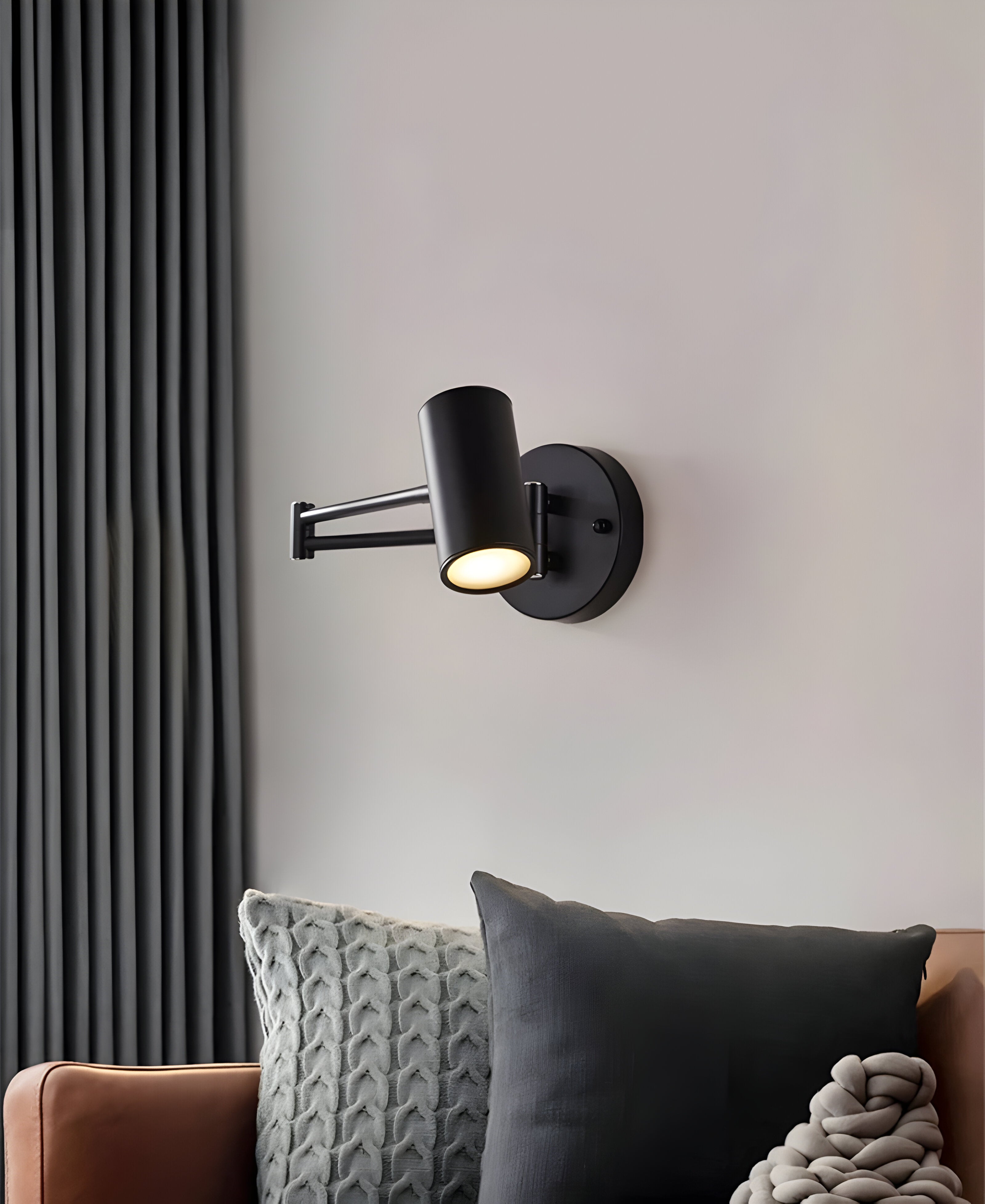 Applique Murale Bras Réglable LED Métal Or Noir Lampe de Lecture Chambre Pivotante Flexible Lampe de Chevet Salon | Restfield