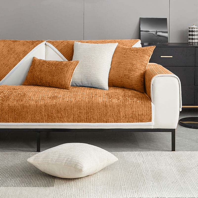 Chenille Sofa Cover Water-Repellent Anti-Slip for Sofa Armchair Corner Sofa Furniture Protection Washable Stretch | Sansoti