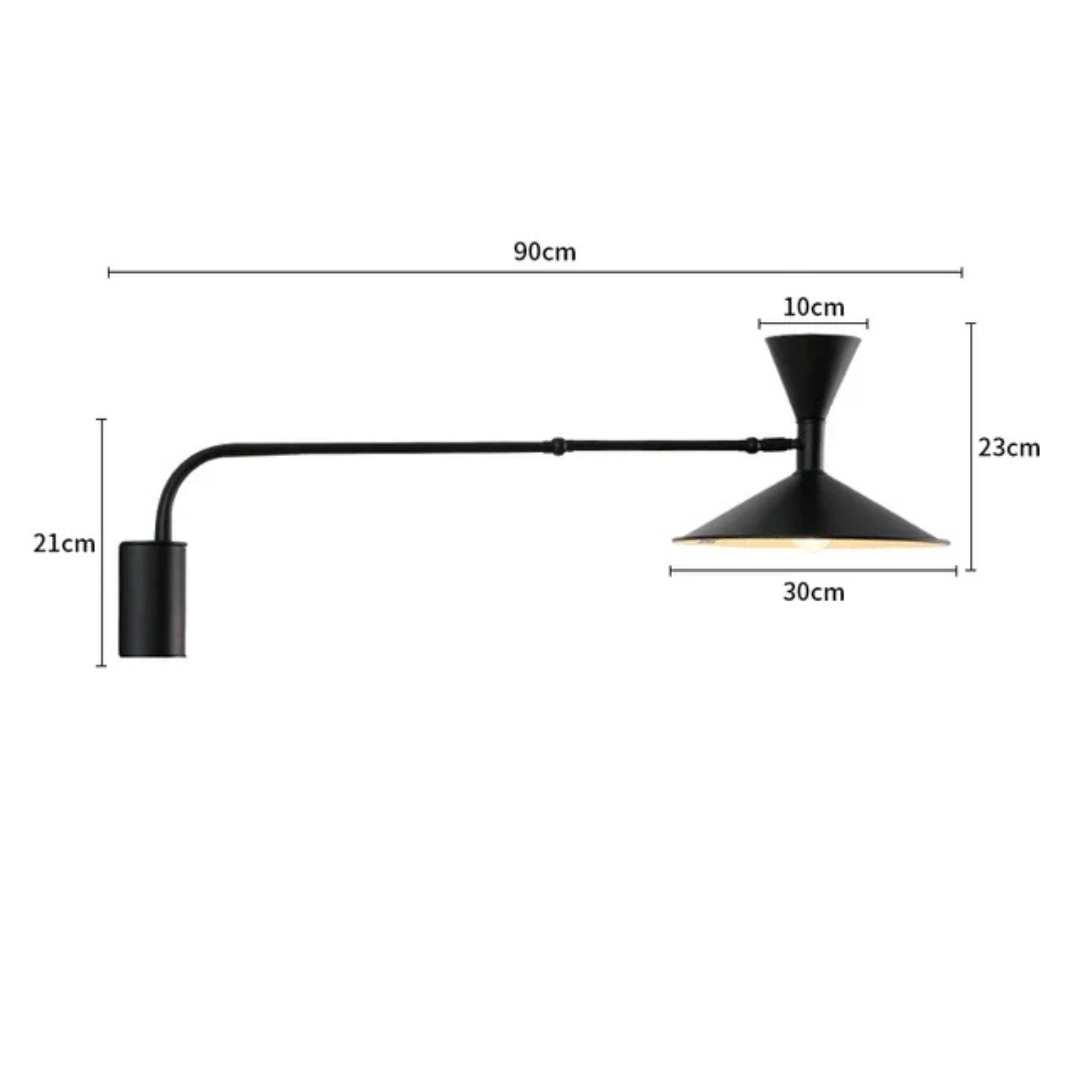 LED-Wandleuchte Verstellbar Metall E14 Modern Schwarz Weiß Wohnzimmer | Restfield