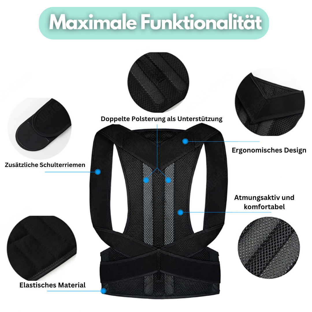 Ergonomische Houdingscorrector voor Schouders en Rug - Verstelbaar en Ademend - Unisex Postuurbrace | Sansoti