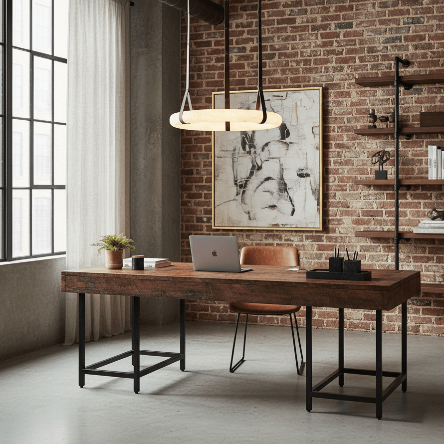 Hängelampe Alabaster Ring LED Dunkelbraun Braun Gold Wohnzimmer Esszimmer 3000K 4000K 6000K Ø30 Ø120cm Naturstein Pendelleuchte | Restfield