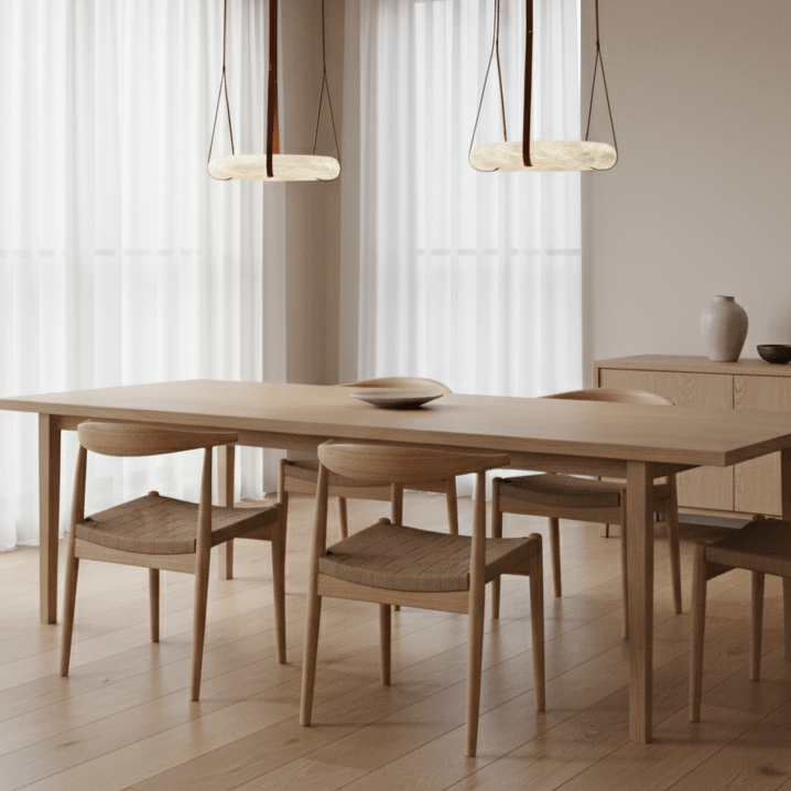 Hängelampe Alabaster Ring LED Dunkelbraun Braun Gold Wohnzimmer Esszimmer 3000K 4000K 6000K Ø30 Ø120cm Naturstein Pendelleuchte | Restfield