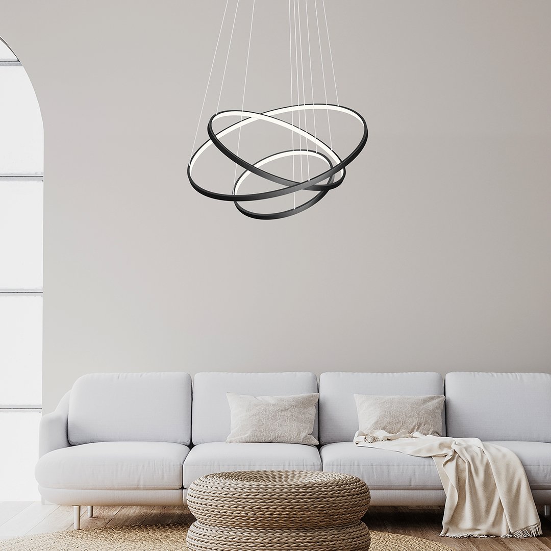 LED Hanglamp Ringen 70-55-40cm Dimbaar Aluminium Design | Sansoti