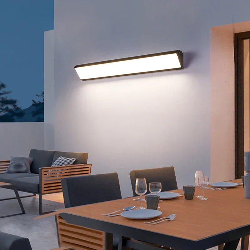 Moderne LED Wandlamp 48-120cm Aluminium Binnen Buiten Warm Wit Koud Wit Sfeervol Licht Woonkamer Tuin | Sansoti