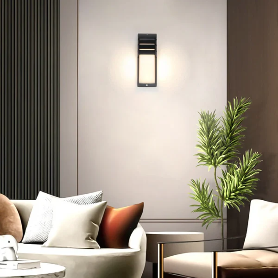 Außenleuchte mit Bewegungssensor LED IP65 Schwarz Aluminium Wandleuchte | Restfield