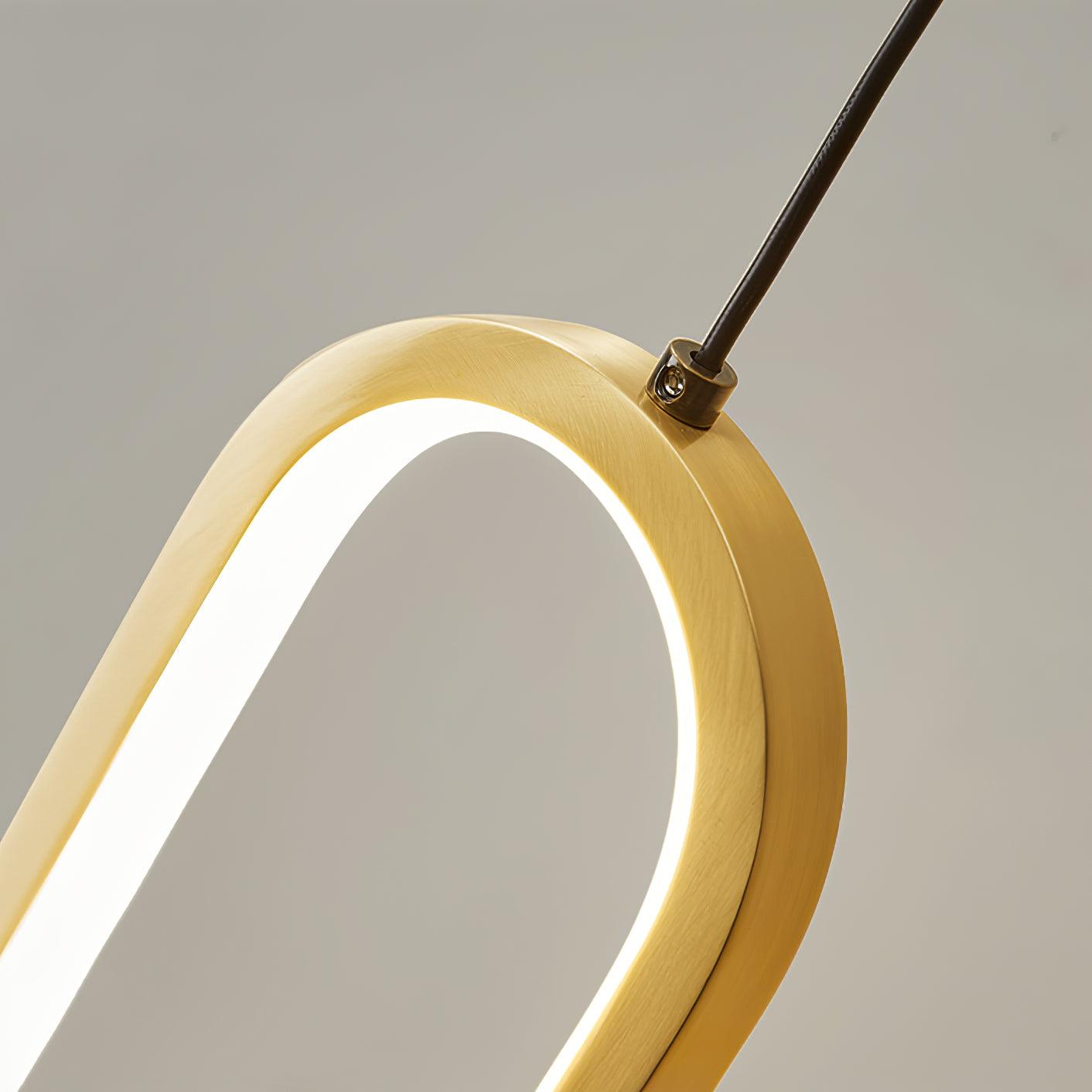 Hängende Wandleuchte LED Messing Acryl 68cm Dimmbar Wohnzimmer Schlafzimmer Flur Modern
