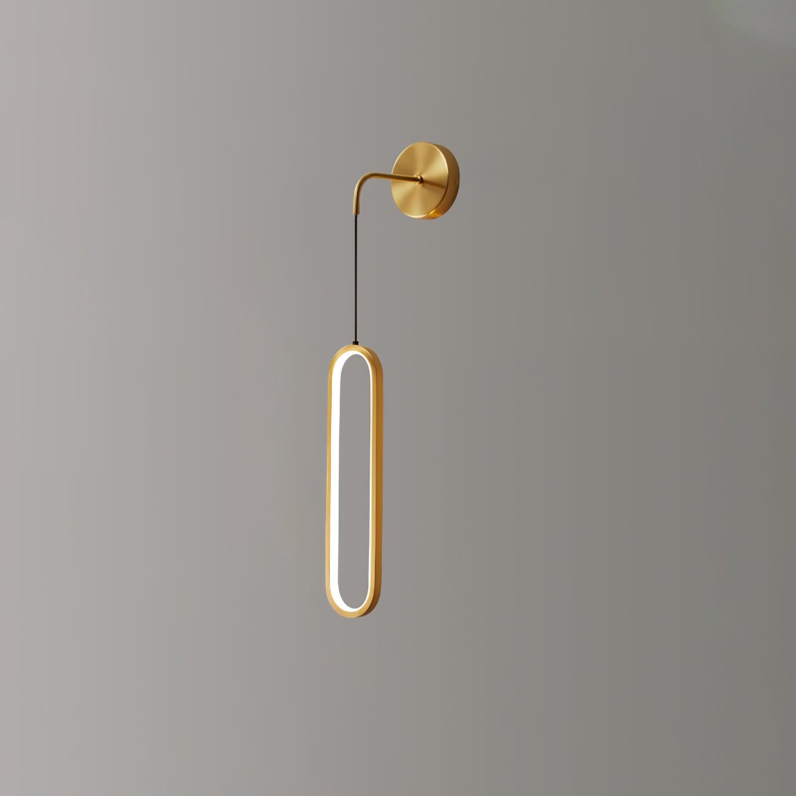 Hängende Wandleuchte LED Messing Acryl 68cm Dimmbar Wohnzimmer Schlafzimmer Flur Modern