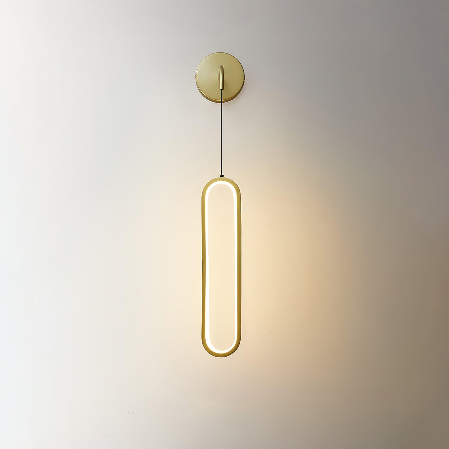 Hängende Wandleuchte LED Messing Acryl 68cm Dimmbar Wohnzimmer Schlafzimmer Flur Modern