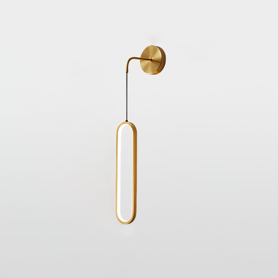 Hängende Wandleuchte LED Messing Acryl 68cm Dimmbar Wohnzimmer Schlafzimmer Flur Modern