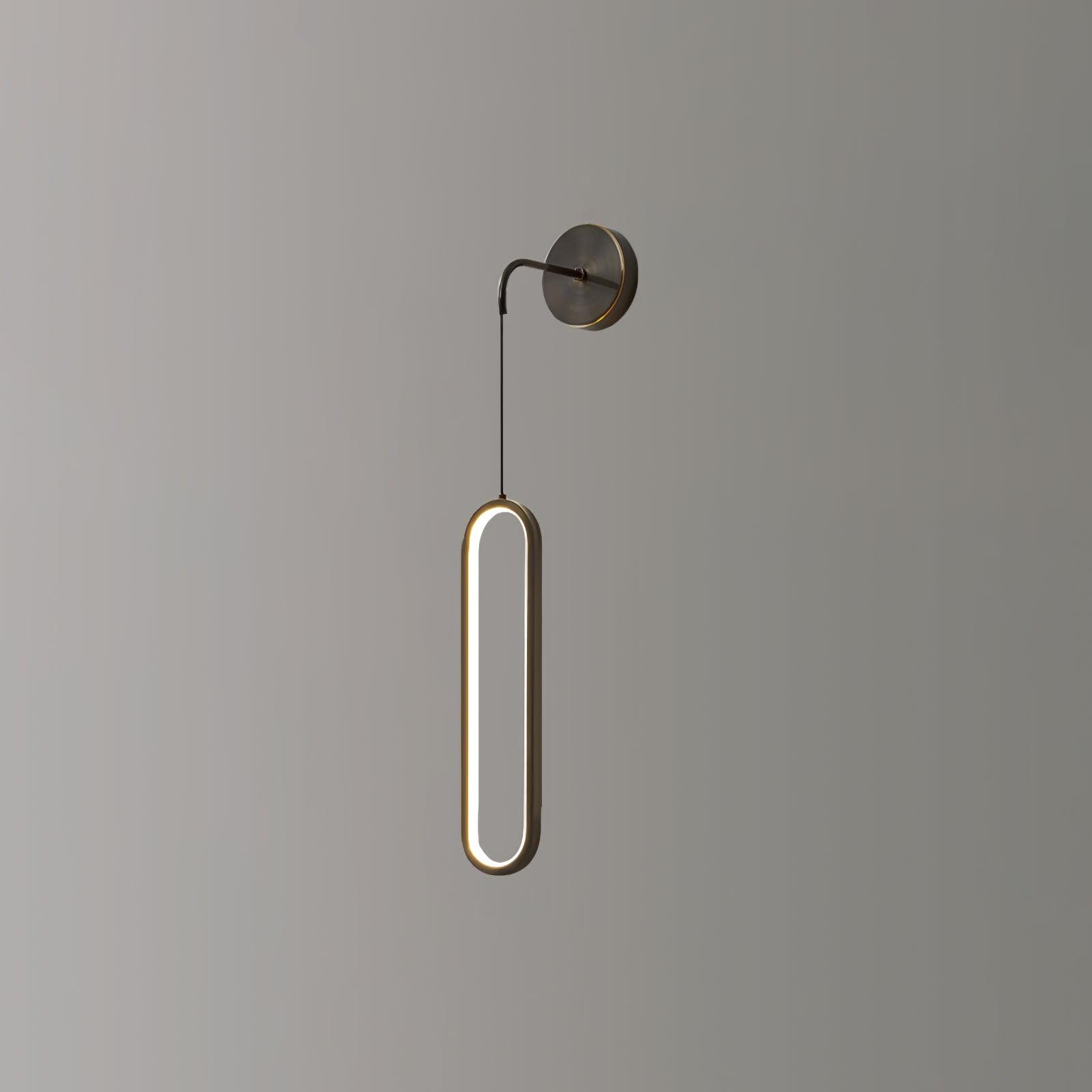 Hängende Wandleuchte LED Messing Acryl 68cm Dimmbar Wohnzimmer Schlafzimmer Flur Modern