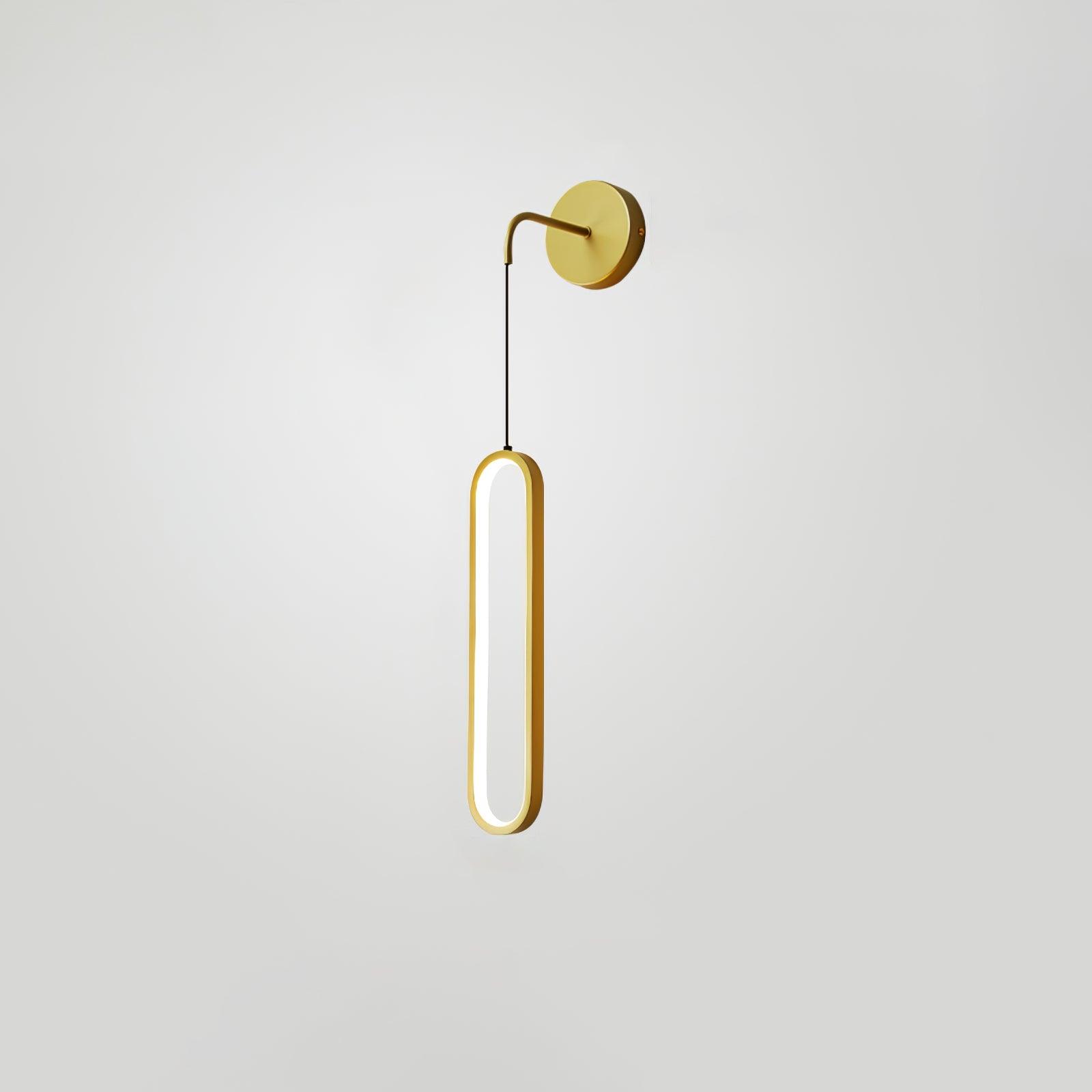 Hängende Wandleuchte LED Messing Acryl 68cm Dimmbar Wohnzimmer Schlafzimmer Flur Modern