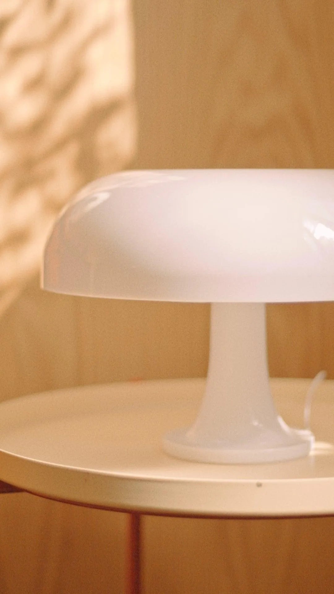 Lampe de table Acrylique Champignon Design Blanc 32cm Lampe de chevet Chambre Éclairage d'ambiance | Restfield