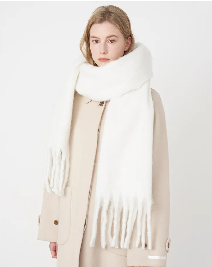 Kaschmirschal 240cm, weicher Winterschal für Damen und Herren, warmes Accessoire, Halstuch zum Wickeln für Herbst und Winter | Sansoti