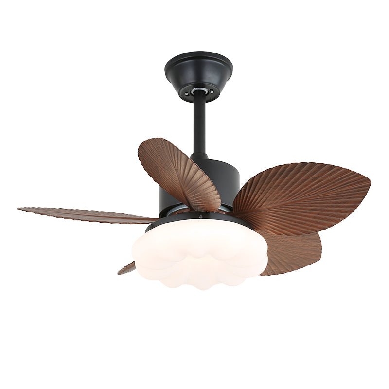 Ceiling Fan with Lighting — Tropical Wooden Design — Ø75cm — 6-Speed Control | Sansoti