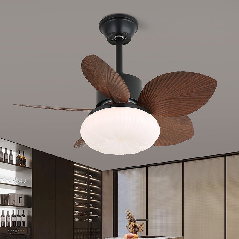 Ceiling Fan with Lighting — Tropical Wooden Design — Ø75cm — 6-Speed Control | Sansoti
