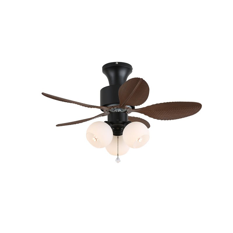 Tropische Plafondventilator met Glazen Verlichting – Ø 81cm – 6 Snelheden & Afstandsbediening | Sansoti