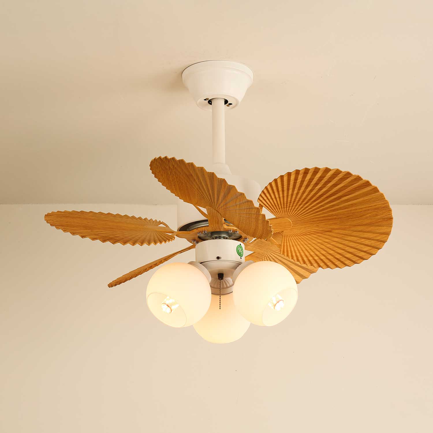 Vintage Plafondventilator Aurelia met Verlichting en Hout – Ø80×30cm 35W LED | Sansoti