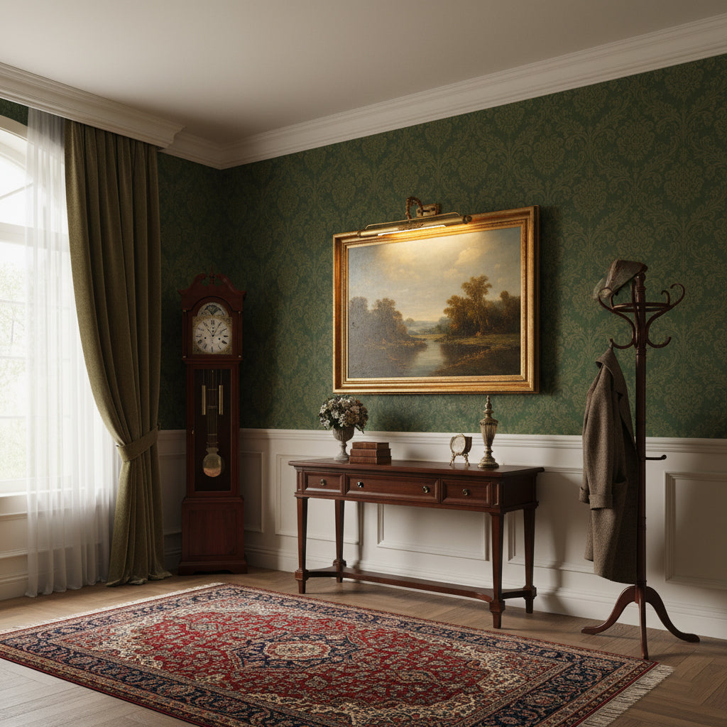 Messing Schilderij Wandlamp met Geïntegreerde Verlichting – Luxe Galerijverlichting in Antiek Messing | Sansoti