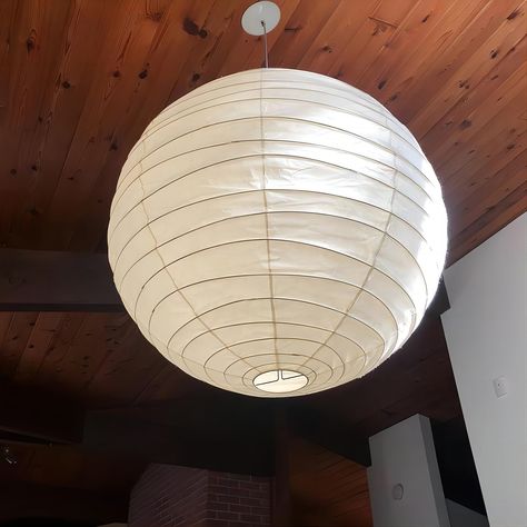 Kugelförmige Reispapier-Hängelampe 30–60 cm, Metallrahmen, skandinavisches Design, Esszimmer, Schlafzimmer, Wohnzimmer | Sansoti