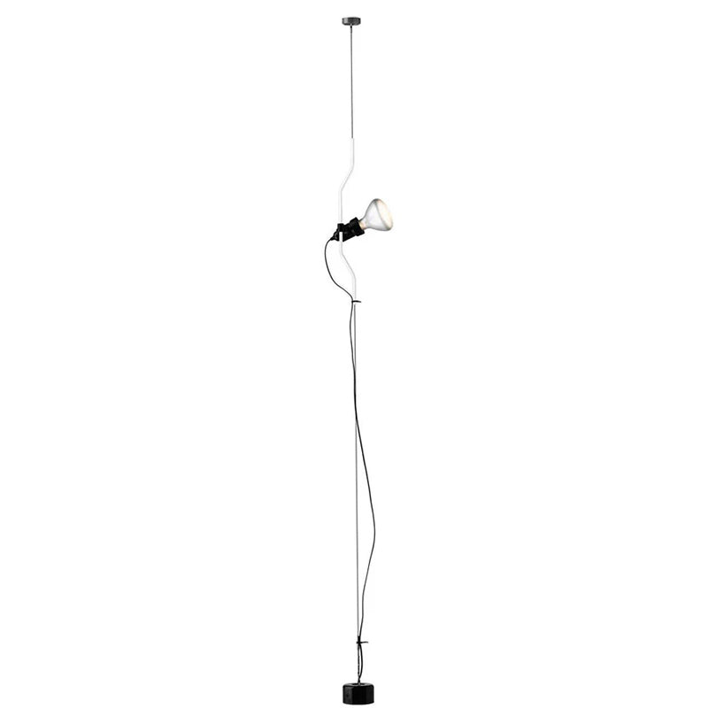 In Hoogte Verstelbare Hanglamp met Metalen Buiskap – Zwart/Wit/Rood | Sansoti