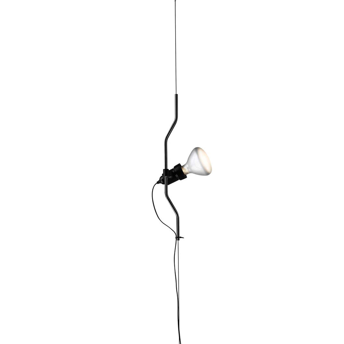 In Hoogte Verstelbare Hanglamp met Metalen Buiskap – Zwart/Wit/Rood | Sansoti