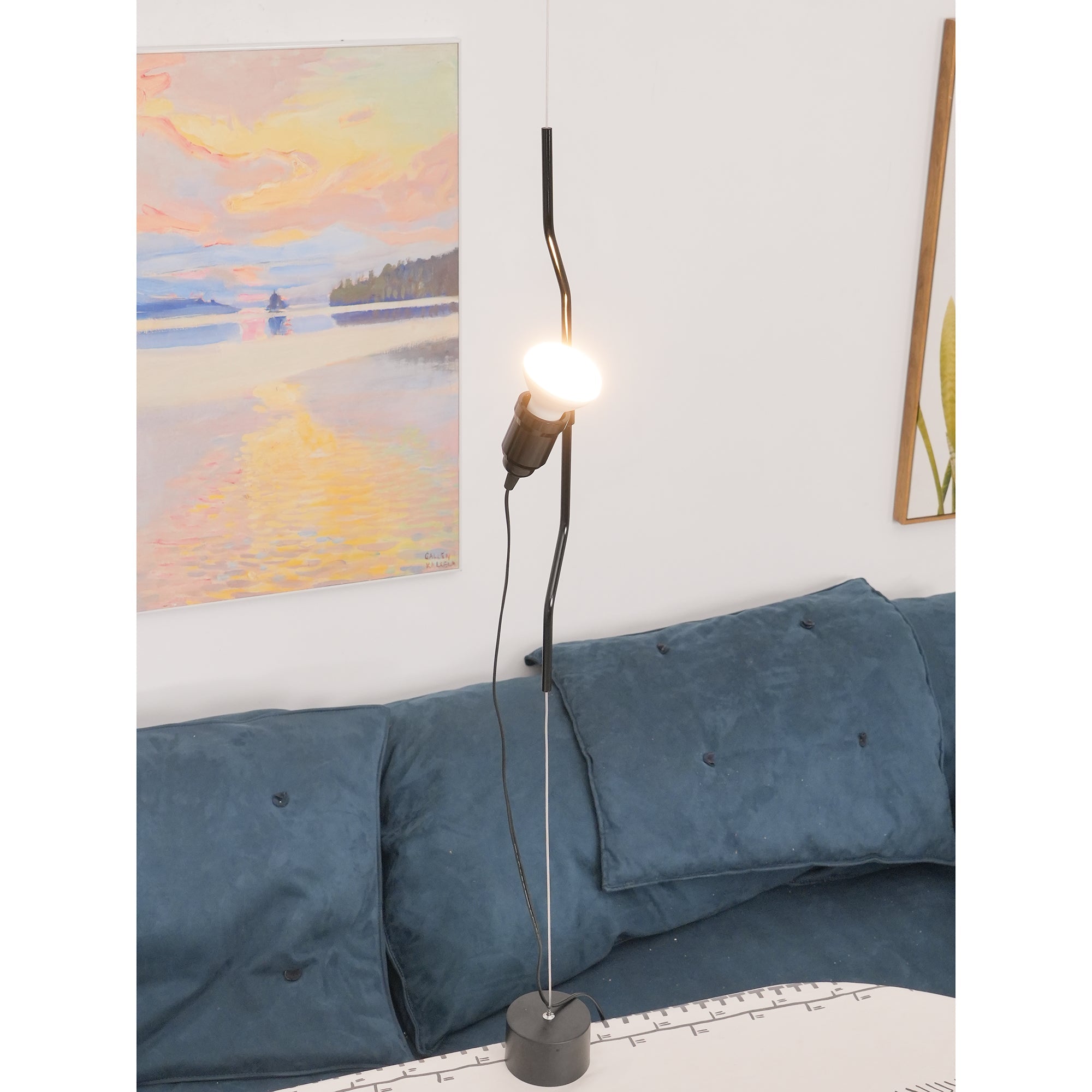 In Hoogte Verstelbare Hanglamp met Metalen Buiskap – Zwart/Wit/Rood | Sansoti