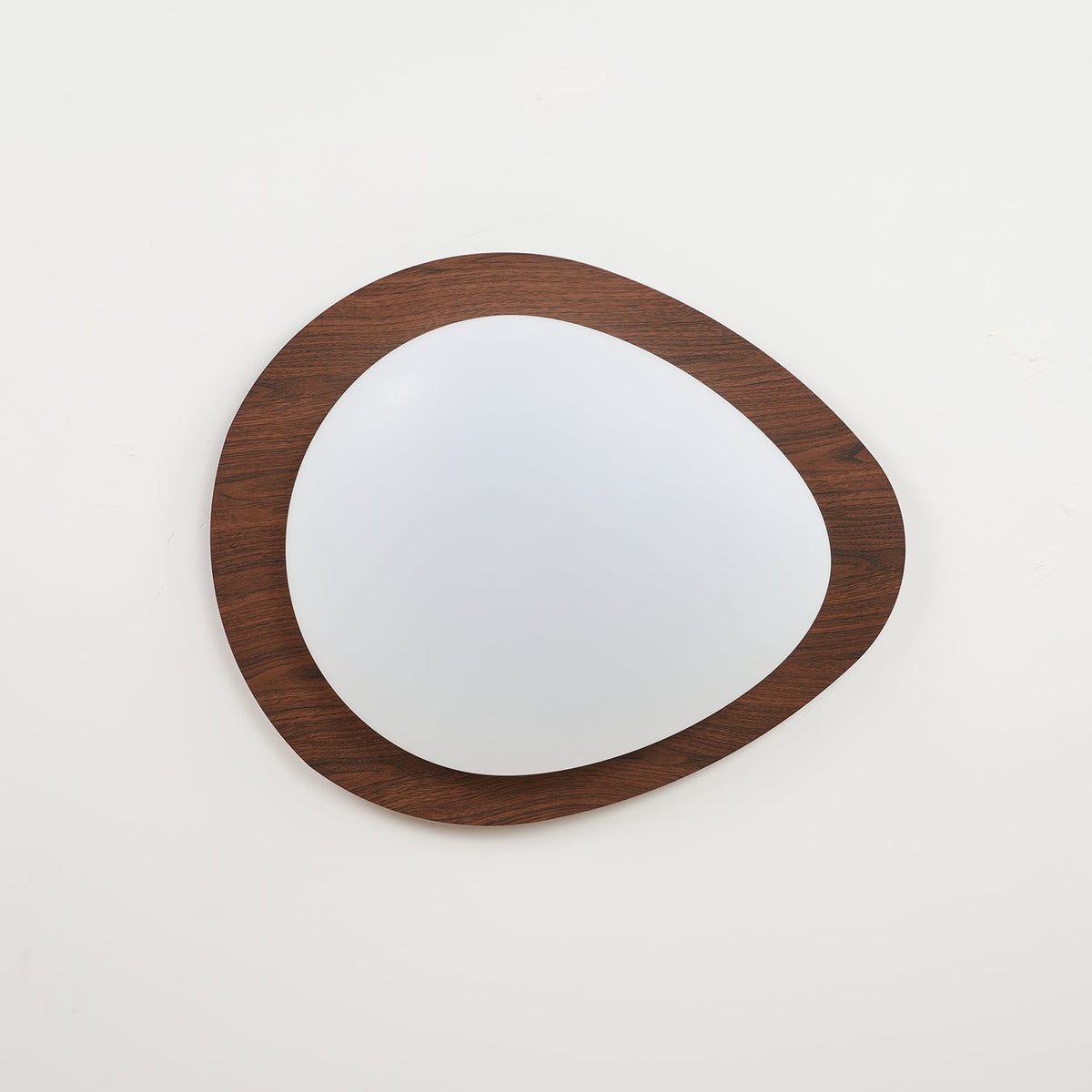 Plafonnier au design organique en forme de galet, finition bois, LED en acrylique, lumière chaude, éclairage pour salon et salle à manger | Sansoti