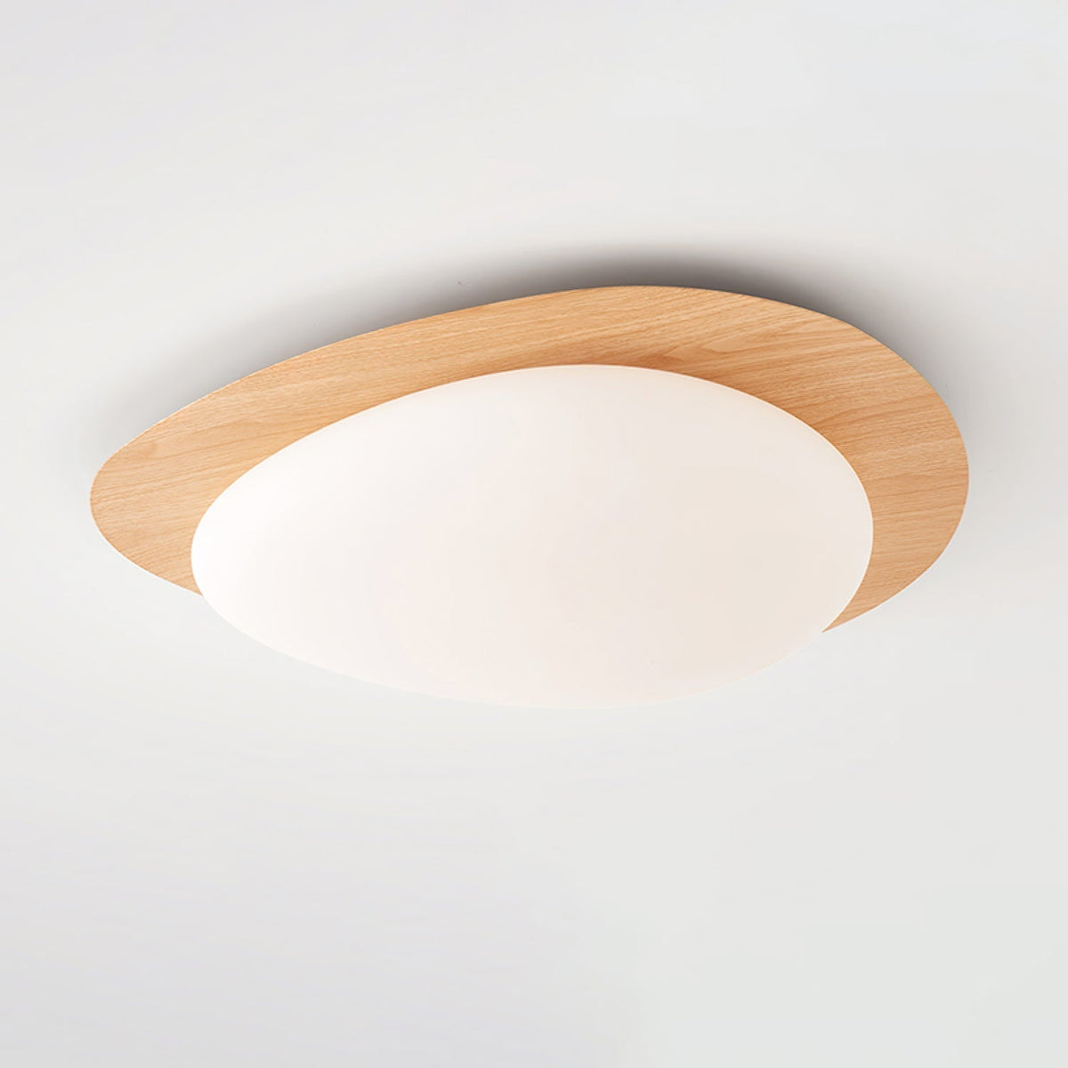 Plafonnier en bois organique LED lumière chaude salon salle à manger design moderne scandinave 30-50cm ambiance chaleureuse | Sansoti