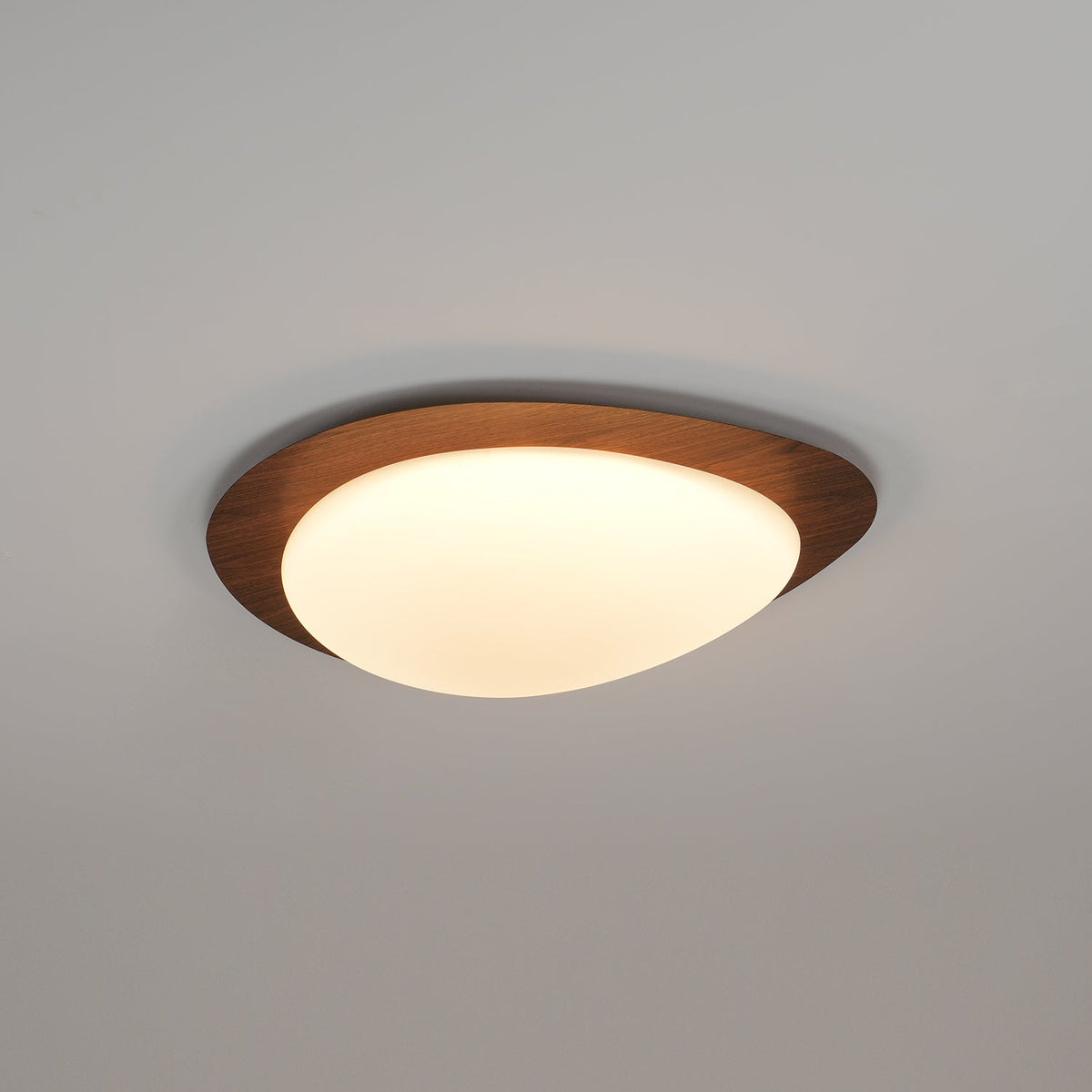 Plafonnier en bois organique LED lumière chaude salon salle à manger design moderne scandinave 30-50cm ambiance chaleureuse | Sansoti