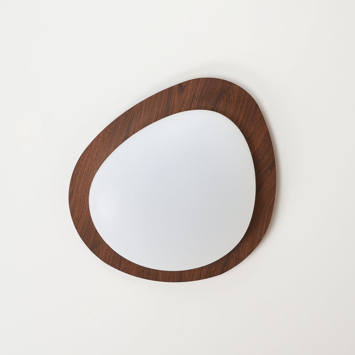 Plafonnier au design organique en forme de galet, finition bois, LED en acrylique, lumière chaude, éclairage pour salon et salle à manger | Sansoti