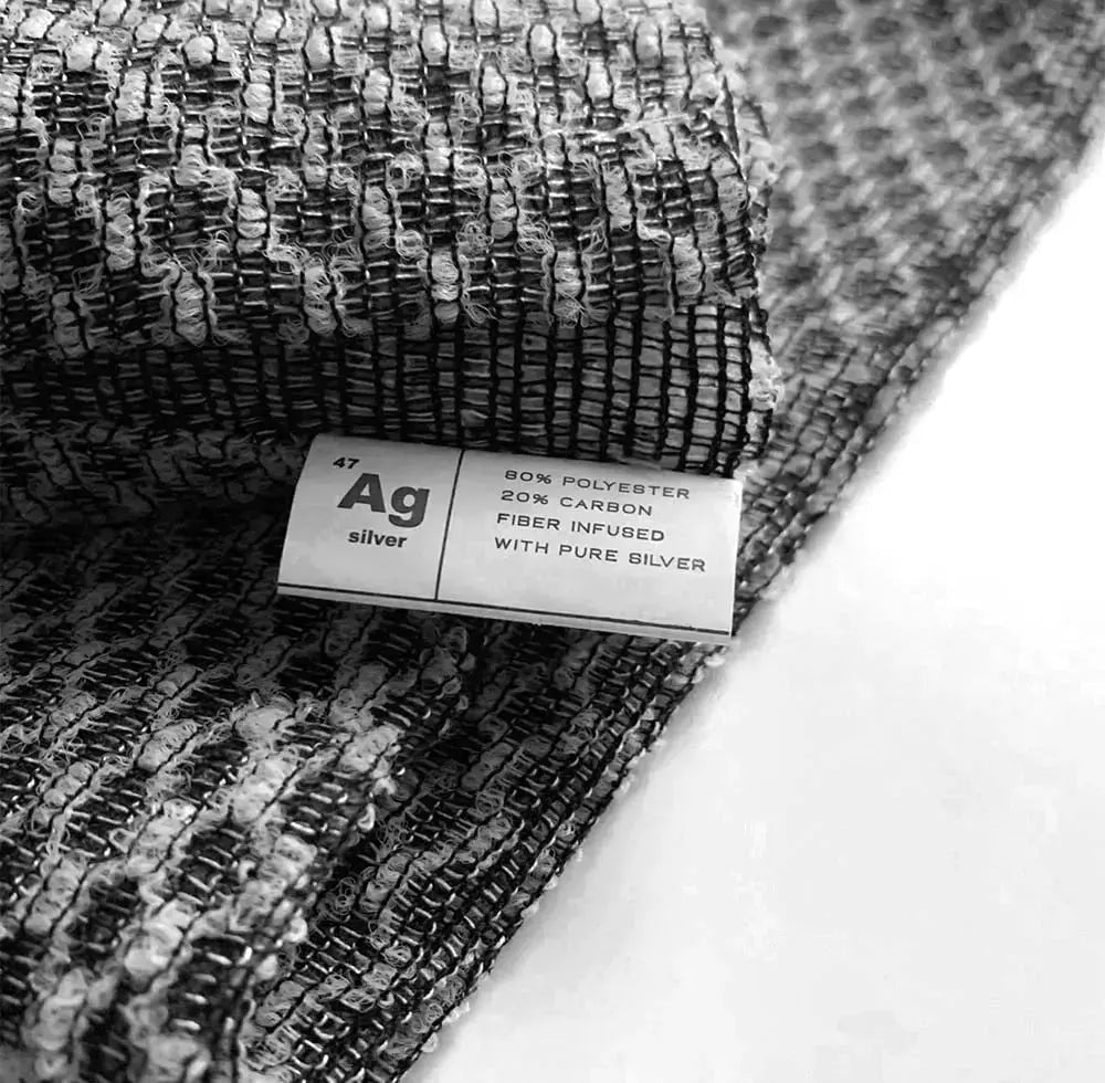 Peeling Douchedoek Bambuskoolvezels Zilverionen 102x30cm Hexagonweefsel 2 Niveaus Antibacterieel Sneldrogend Alle Huidtypen Antraciet | Sansoti