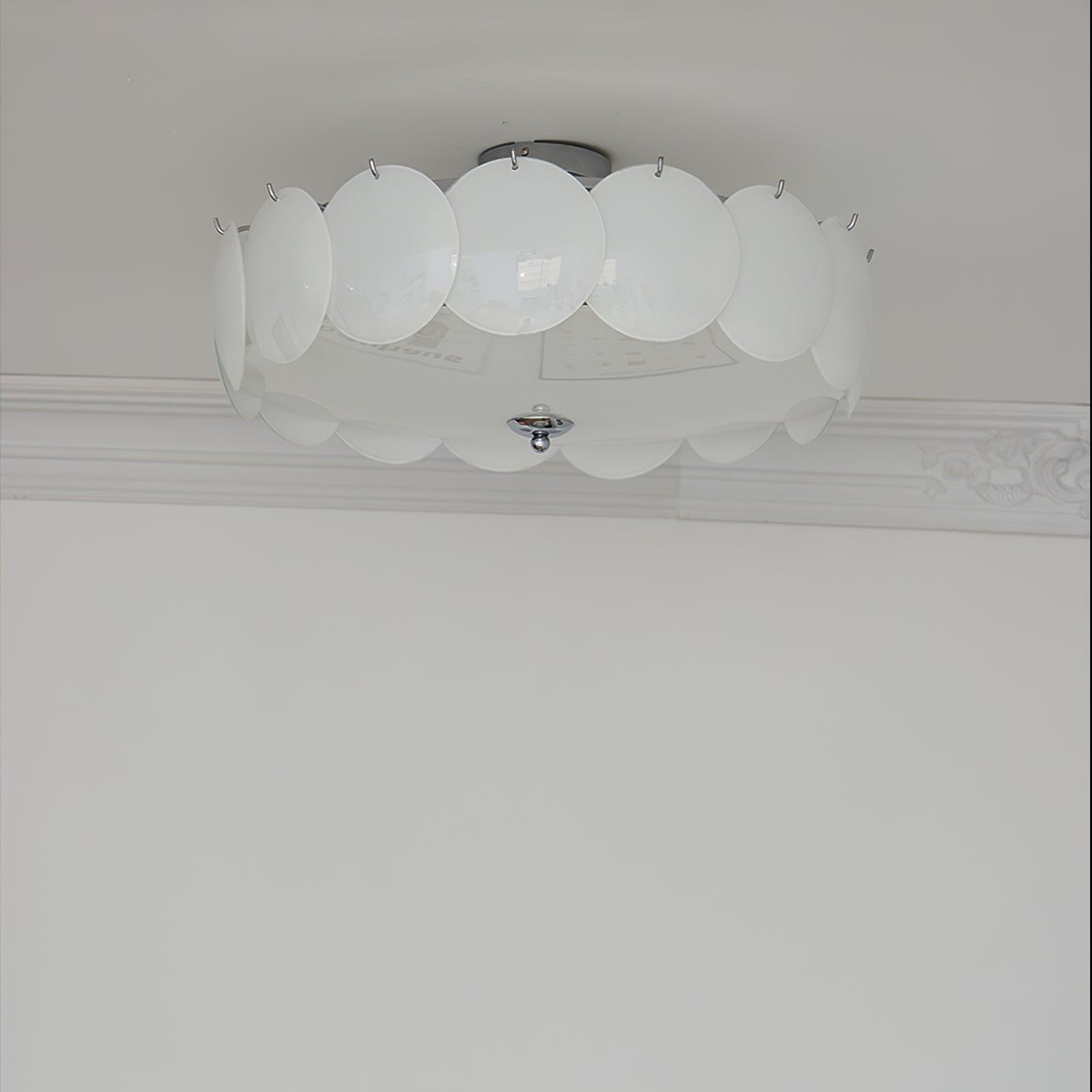 Kronleuchter Glasscheiben Metall Kupfer Wohnzimmer Esszimmer E14 Ø40 Ø50 Ø60cm Hängelampe Vintage Stimmungslicht Deckenleuchte | Restfield