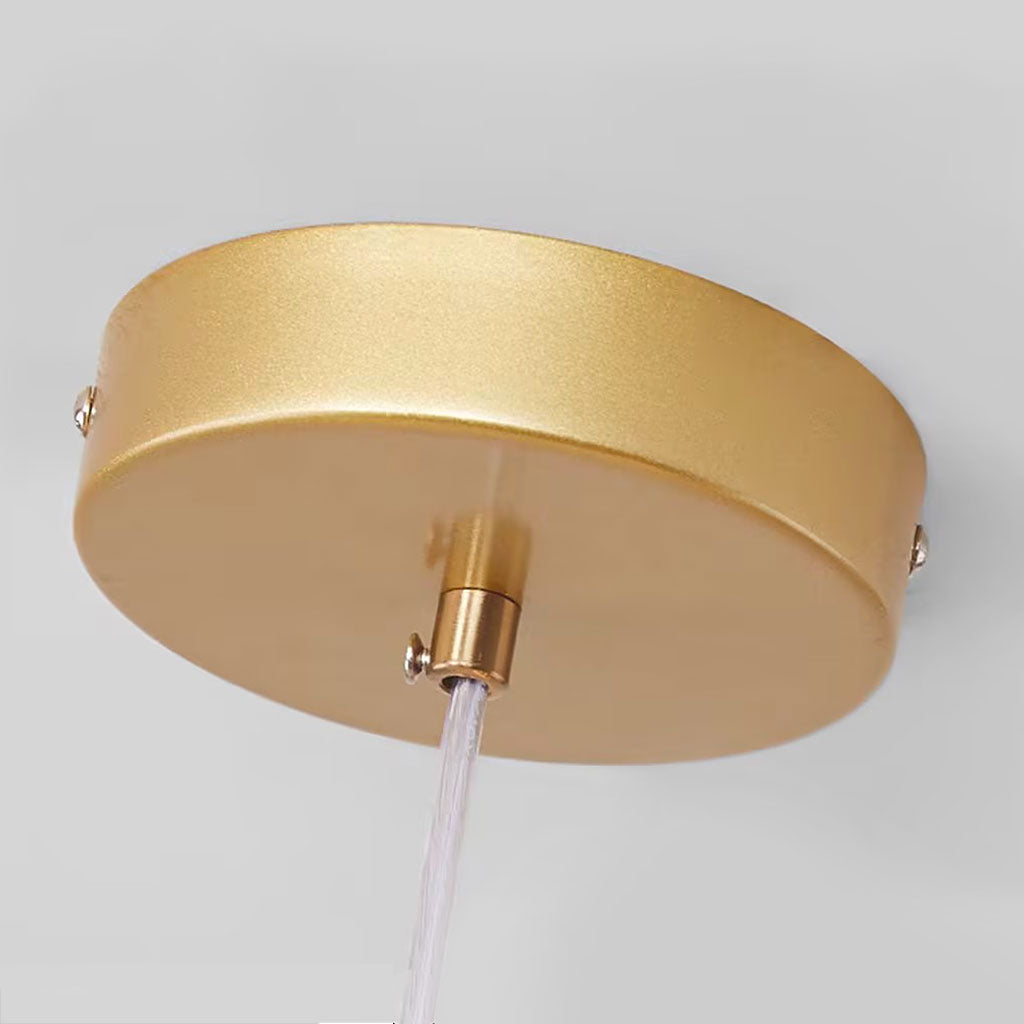 Glasball-Pendelleuchte mit goldenem Rahmen, 7–11 Lichtquellen, moderner Kronleuchter mit einstellbarer Farbtemperatur | Sansoti