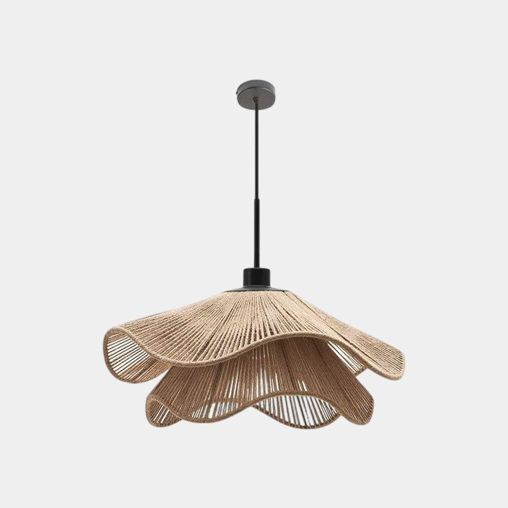 Hängeleuchte mit geschichteter Blütenblütenstoffschirm Deckenbeleuchtung Wohnzimmer Esszimmer Lampenschirm Skandinavisches Design | Sansoti