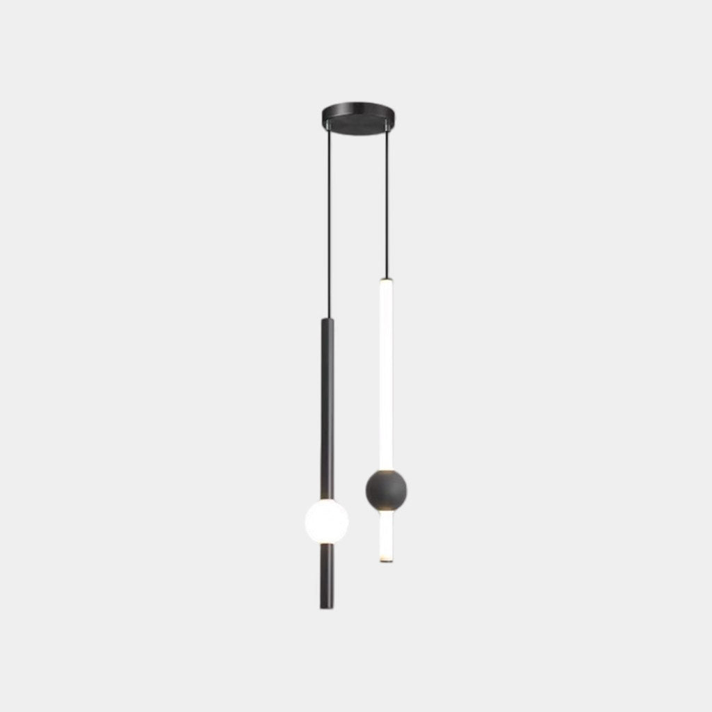 Lineare LED-Pendelleuchte LED mit Glaskugel Eisen Dimmbar Skandinavisches modernes Design Esszimmer Wohnzimmer Beleuchtung | Sansoti
