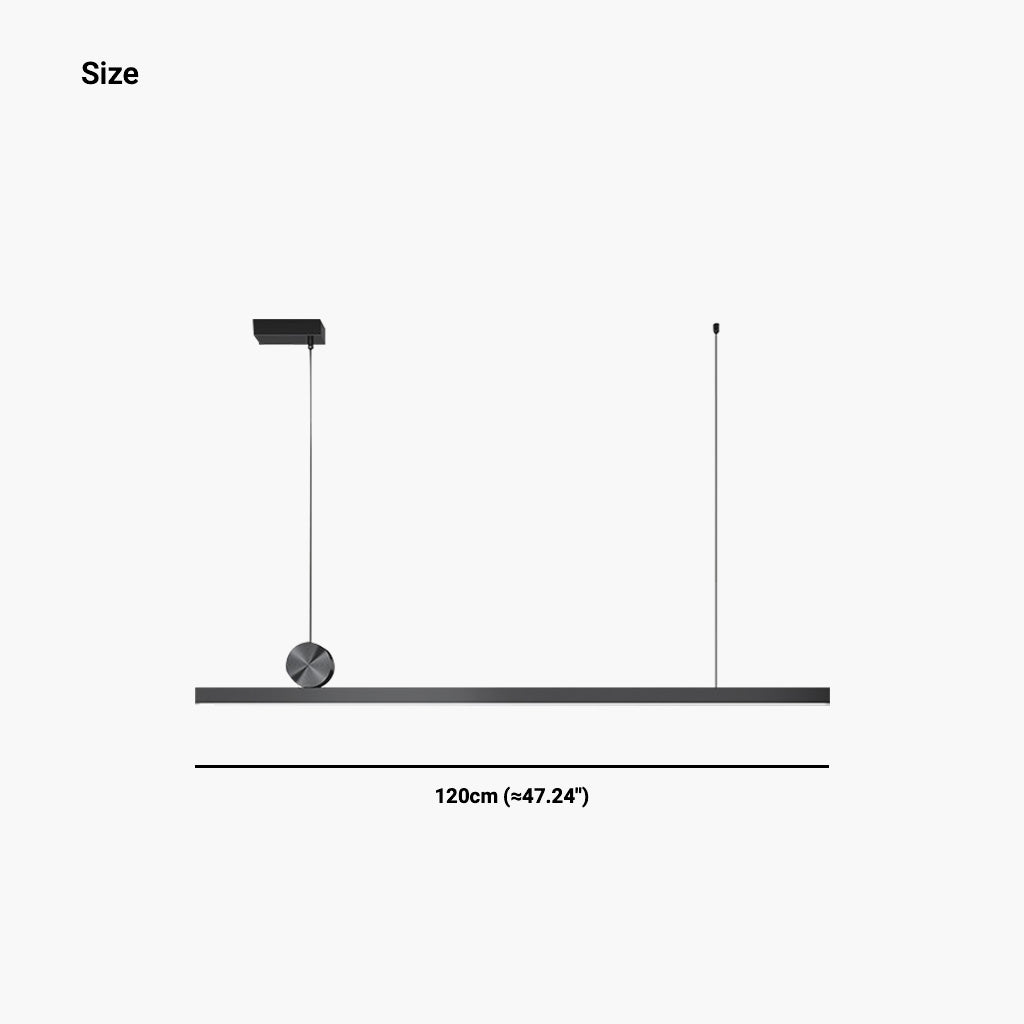 Lineare Hängeleuchte Dimmbar LED Aluminium Schwarz 100-200cm Esstisch Wohnzimmer Modernes skandinavisches Design | Sansoti