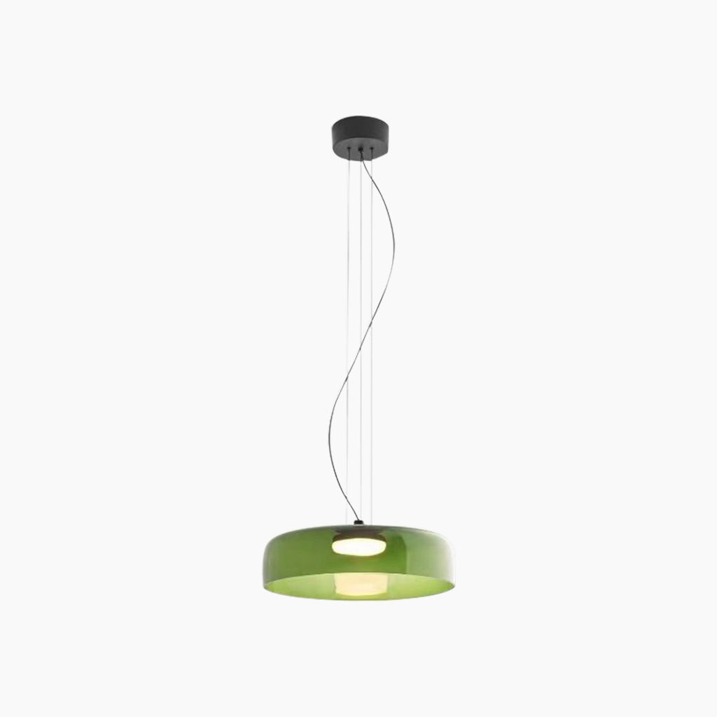 Mehrschichtige Glas-Pendelleuchte LED Dimmbar mit farbigen Schirmen Skandinavisches Design für Esszimmer Wohnzimmer | Sansoti