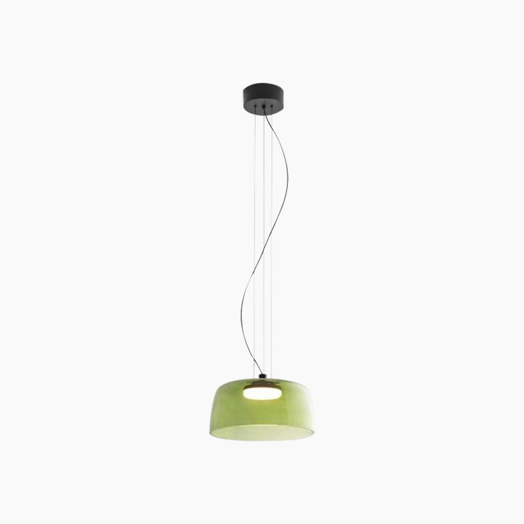 Mehrschichtige Glas-Pendelleuchte LED Dimmbar mit farbigen Schirmen Skandinavisches Design für Esszimmer Wohnzimmer | Sansoti