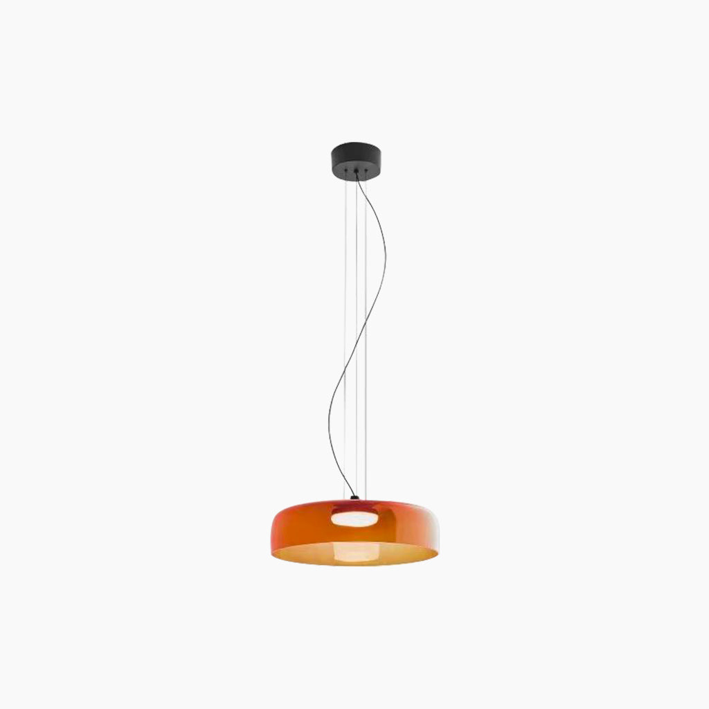 Mehrschichtige Glas-Pendelleuchte LED Dimmbar mit farbigen Schirmen Skandinavisches Design für Esszimmer Wohnzimmer | Sansoti