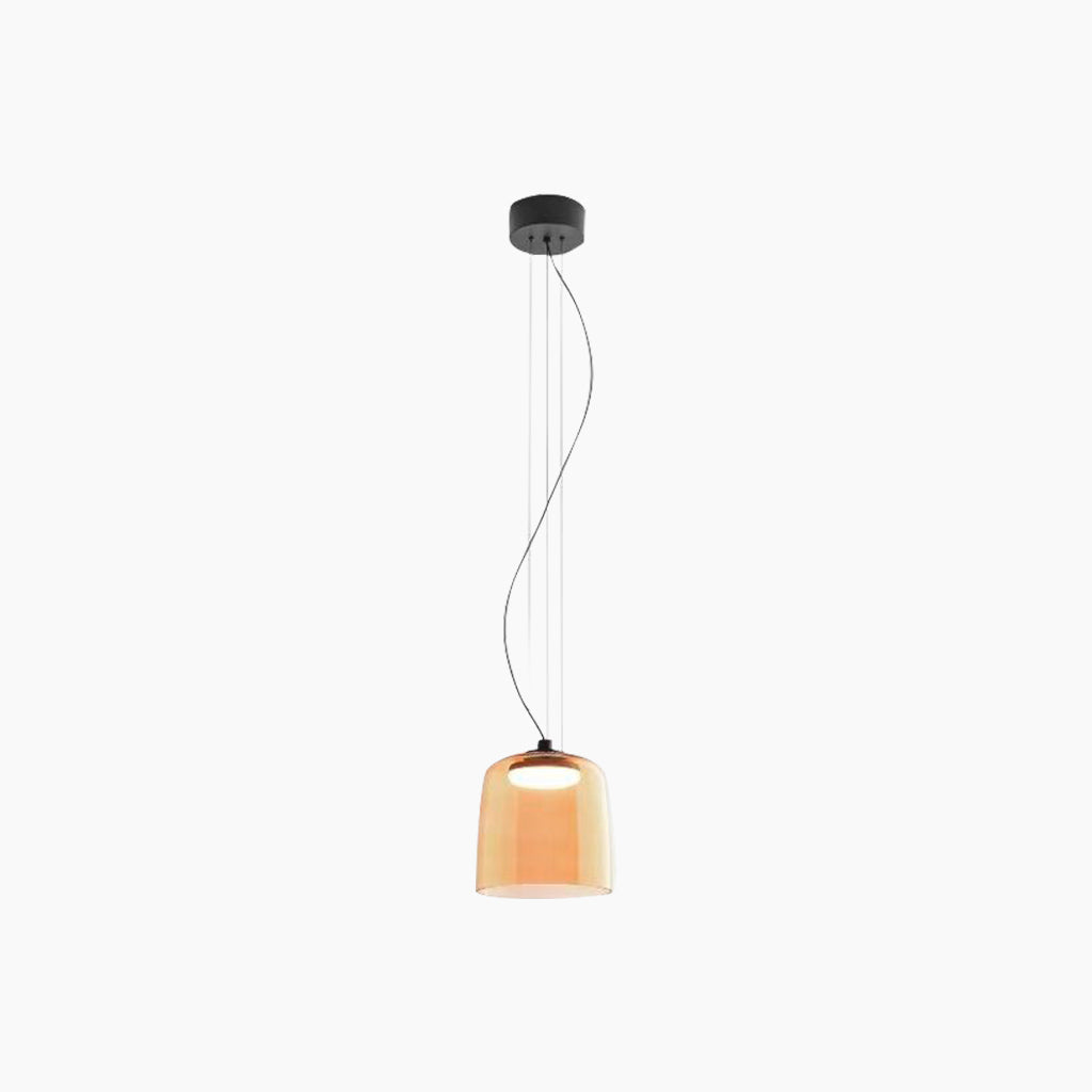 Mehrschichtige Glas-Pendelleuchte LED Dimmbar mit farbigen Schirmen Skandinavisches Design für Esszimmer Wohnzimmer | Sansoti