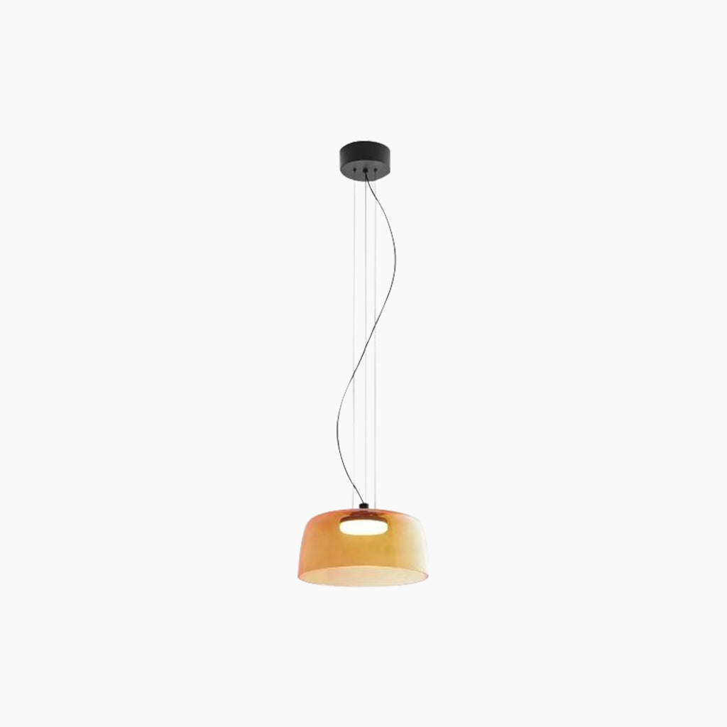 Mehrschichtige Glas-Pendelleuchte LED Dimmbar mit farbigen Schirmen Skandinavisches Design für Esszimmer Wohnzimmer | Sansoti