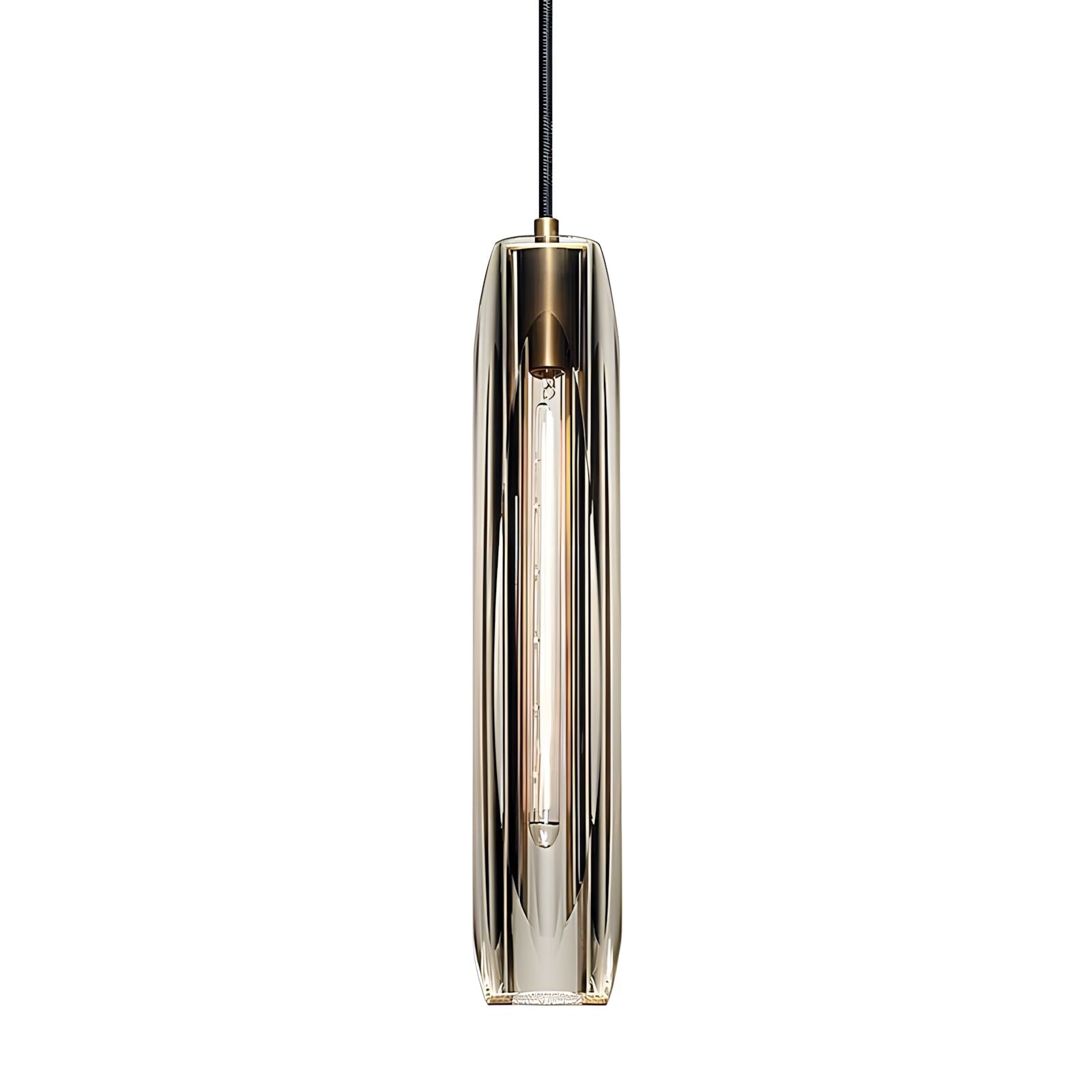Post Moderne Messing Hanglamp Met K9 Kristal En Verstelbare Kabel | Sansoti