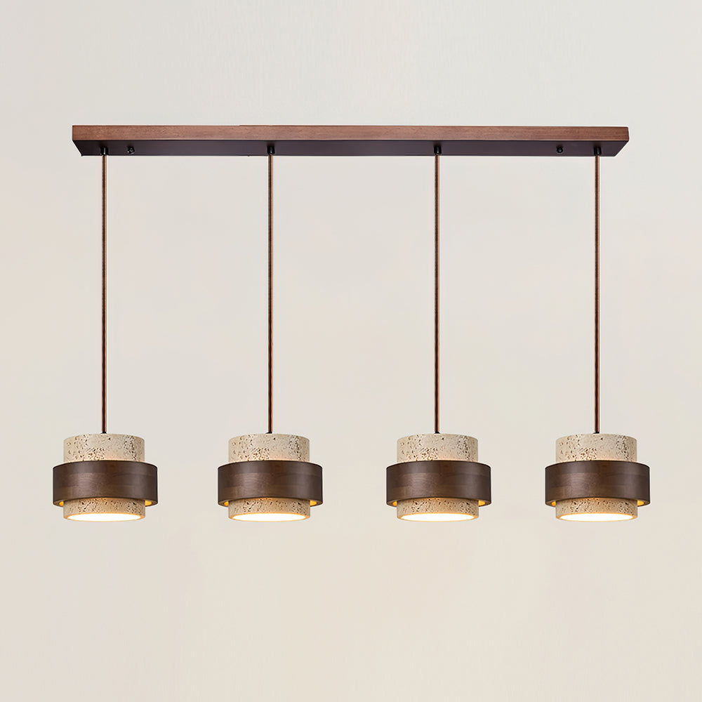 Travertijnsteen Hanglamp Natuurlijk Design Warm Licht Eetkamer Woonkamer Hal Interieur Luxe Verlichting | Sansoti