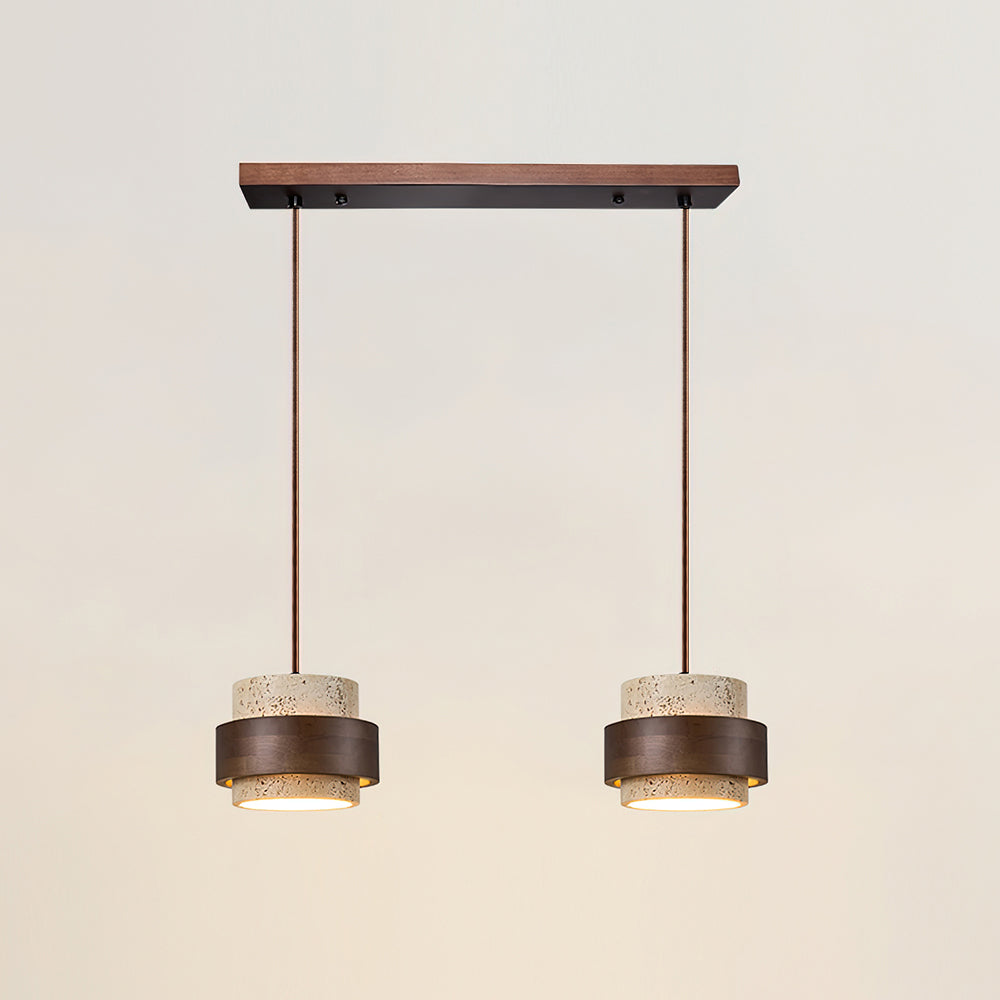 Travertijnsteen Hanglamp Natuurlijk Design Warm Licht Eetkamer Woonkamer Hal Interieur Luxe Verlichting | Sansoti