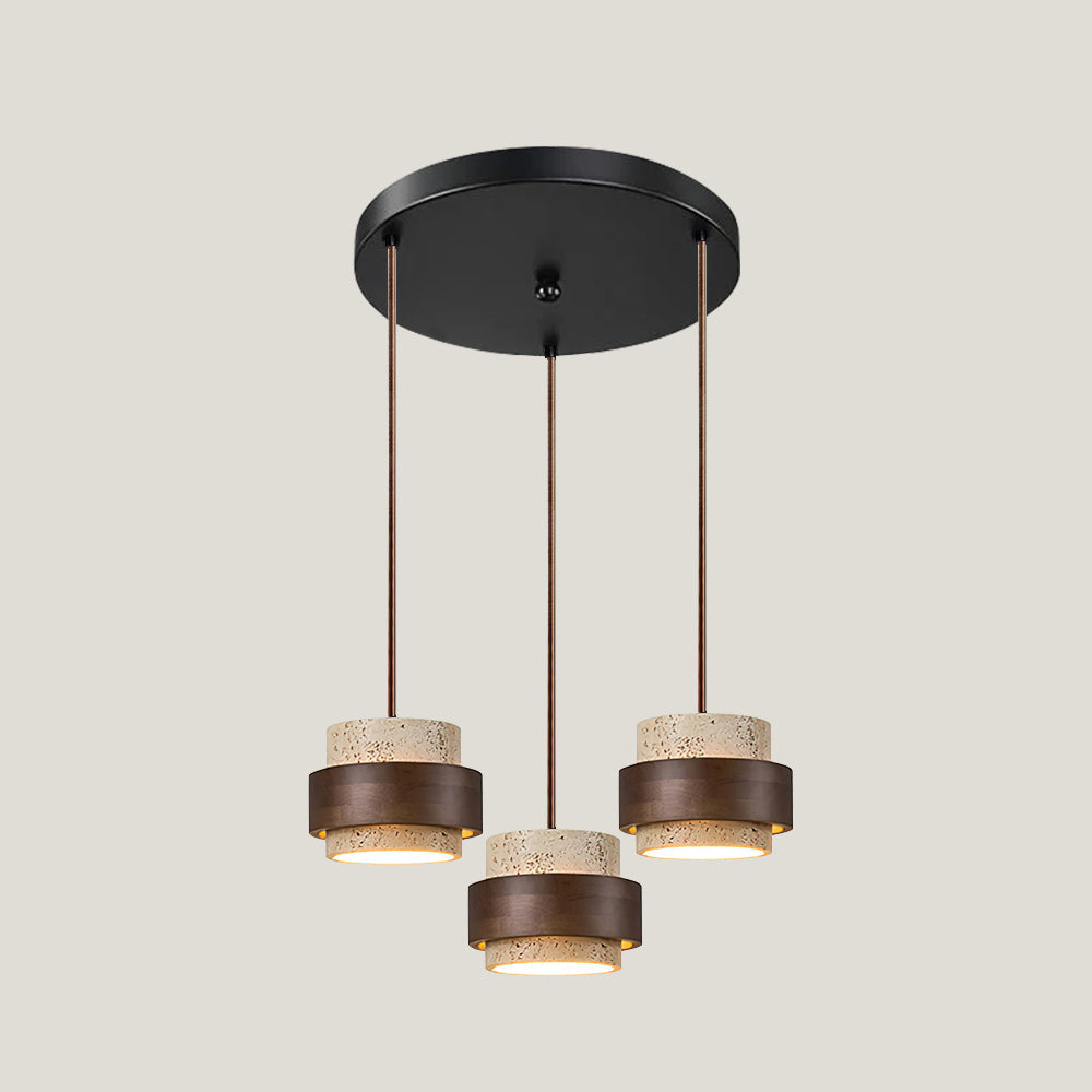 Travertijnsteen Hanglamp Natuurlijk Design Warm Licht Eetkamer Woonkamer Hal Interieur Luxe Verlichting | Sansoti