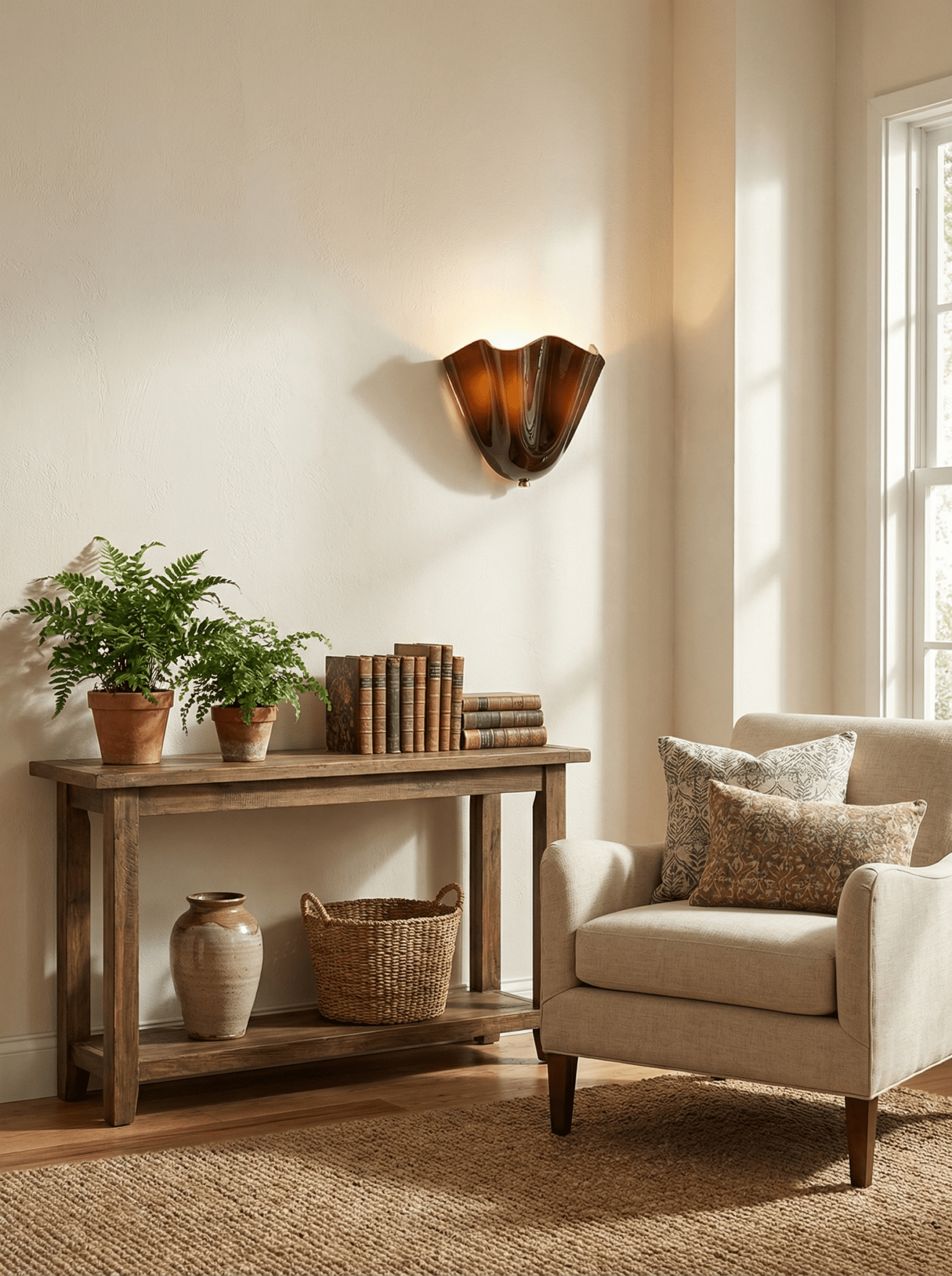 Petalia Wandlamp — Sculptural Petal-Geïnspireerde Glazen Wandverlichting met G9 Fitting en Hardwired Installatie (28 × 25 × 13 cm) | Sansoti