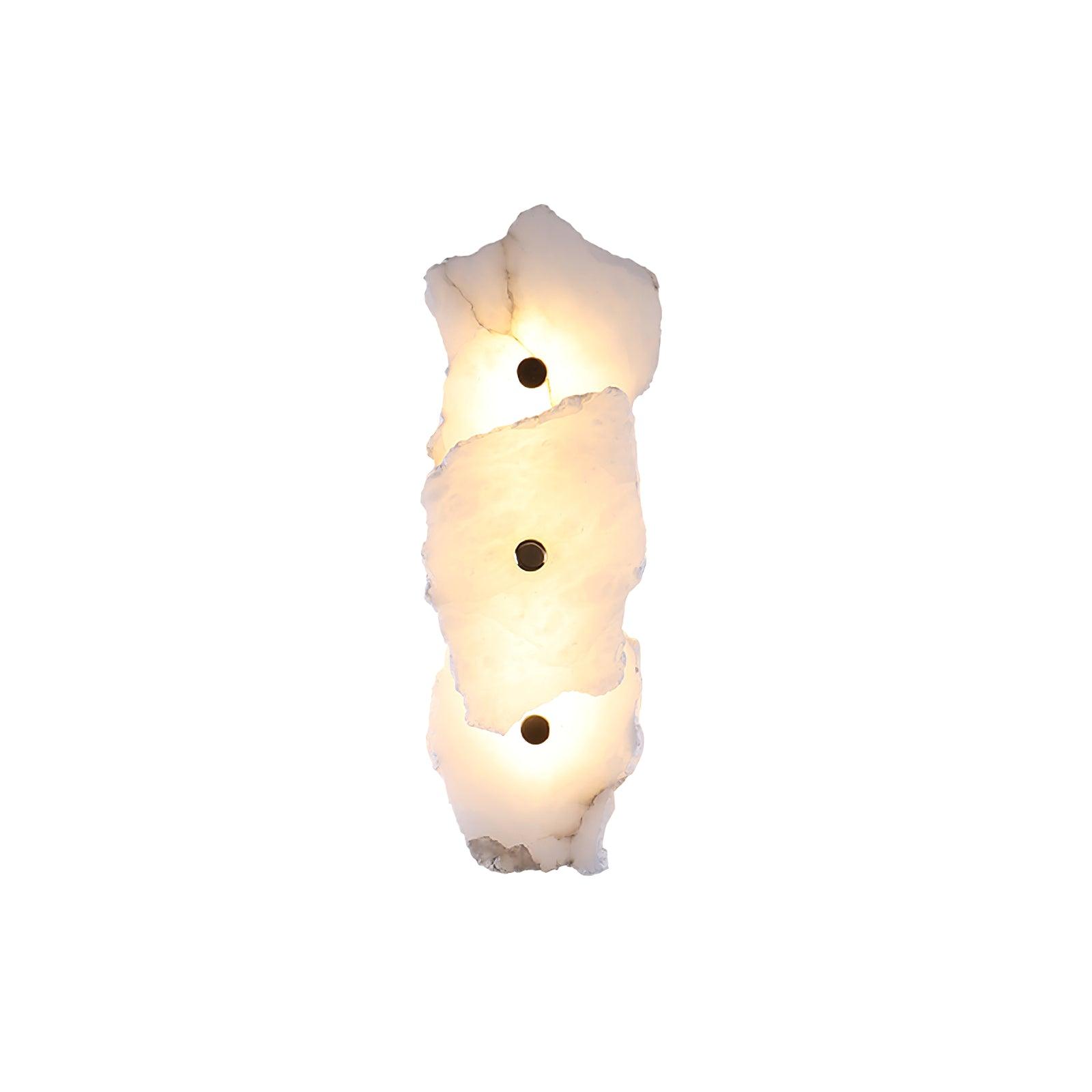 Alabasten Wandlamp — Echte Natuursteen met Gouden Armatuur — 1/3/5/7/9 Lichtpunten | Sansoti