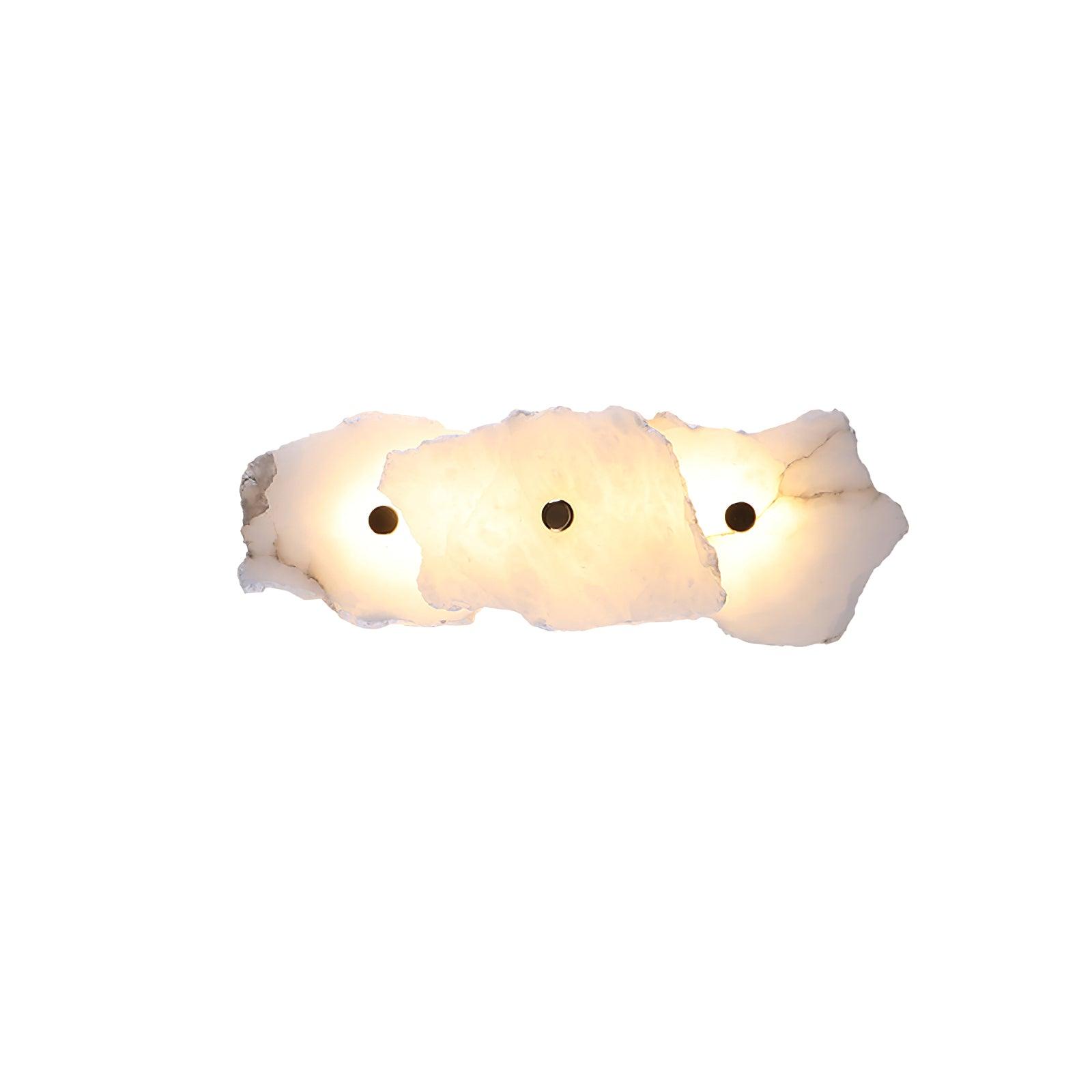 Alabasten Wandlamp — Echte Natuursteen met Gouden Armatuur — 1/3/5/7/9 Lichtpunten | Sansoti