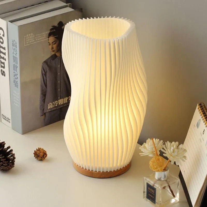 Tafellamp Golf Wolk Swirl Glas IJzer Dimbaar E14 LED Medium Groot Woonkamer Slaapkamer | Sansoti