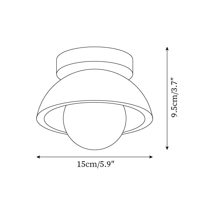 Runde Deckenlampe aus Holz G9-Fassung 15 cm Dimmbar Wand- und Deckenbeleuchtung Badezimmer Flur Schlafzimmer Wohnzimmer | Sansoti